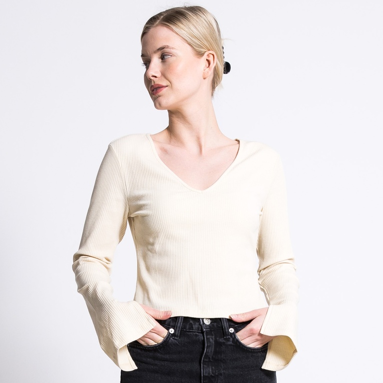 Ribbestrikket topp "Milja" Ribbestrikket topp "Milja"